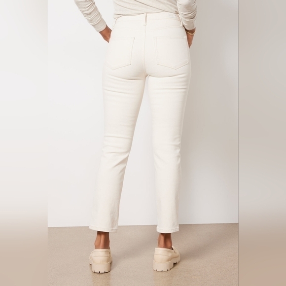 Paige Cindy Cream Zippered Pocket High Waisted Jeans Size 27 - Picture 10 of 10